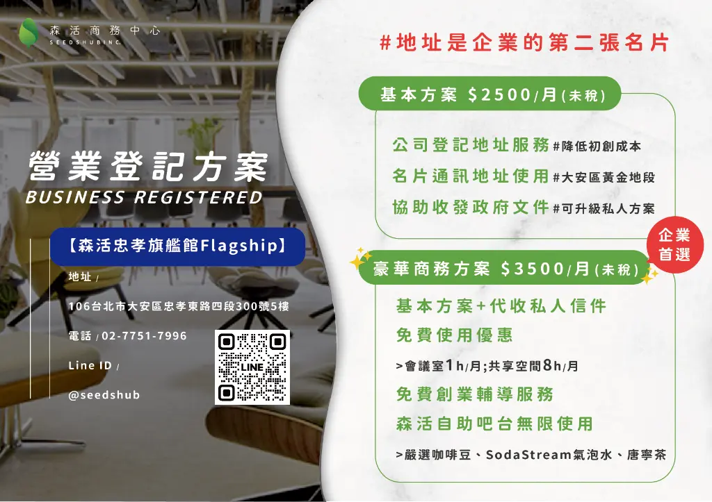 森活忠孝館營業登記方案